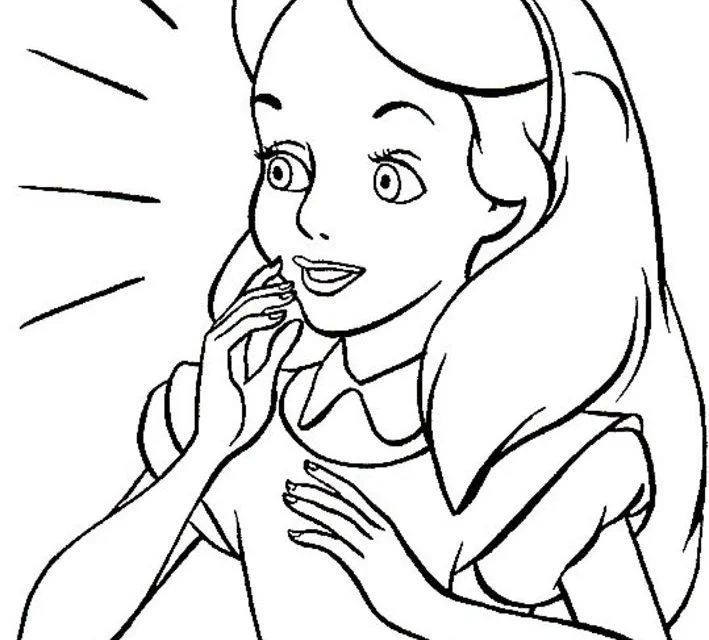 Coloring pages: Alice in Wonderland