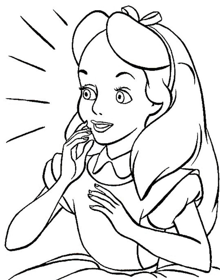 Coloring pages: Alice in Wonderland 9