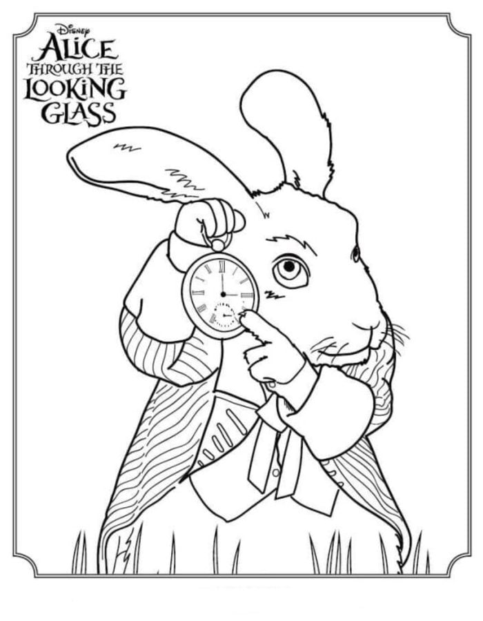 Coloring pages: Alice Through the Looking Glass