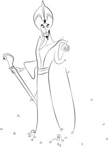 Connect the dots: Aladdin, printable for kids &amp; adults, free