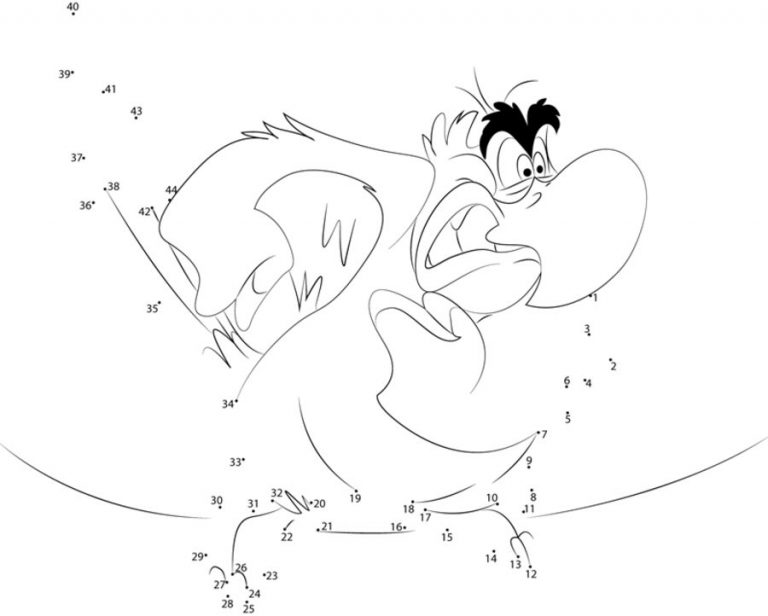 Connect the dots: Aladdin, printable for kids &amp; adults, free