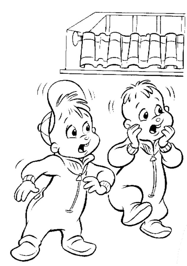 Dibujos para colorear: Alvin y las ardillas