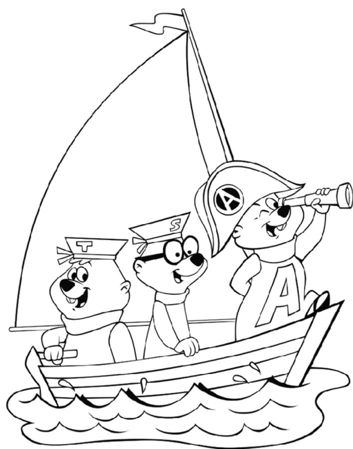 Coloring pages: Alvin and the Chipmunks
