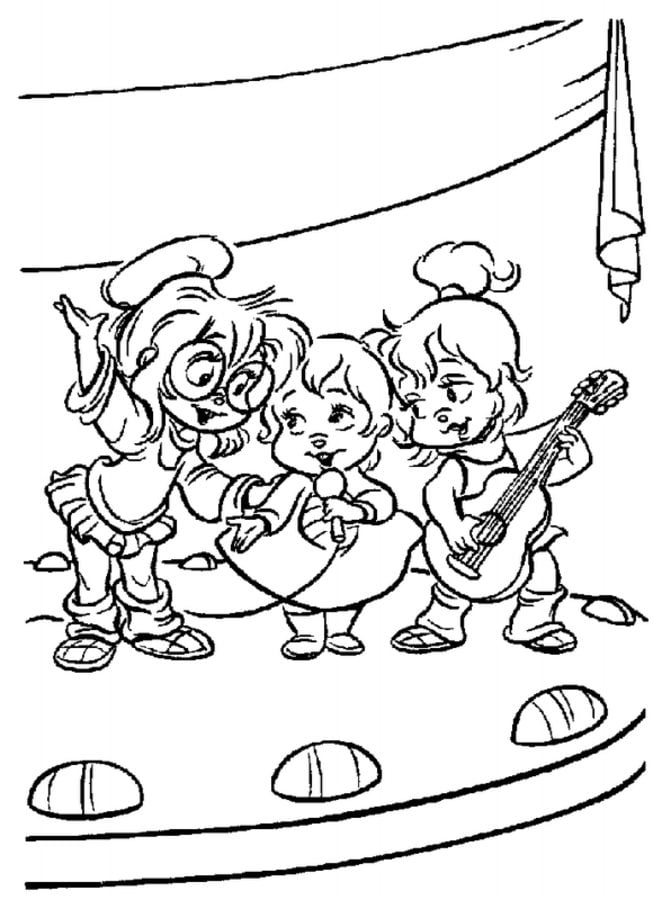 Coloring pages: Alvin and the Chipmunks