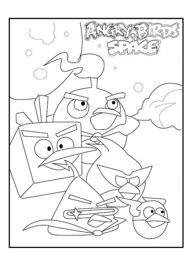 Dibujos para colorear: Angry Birds Space