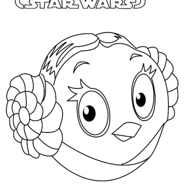 Coloring pages: Angry Birds Star Wars, printable for kids & adults, free