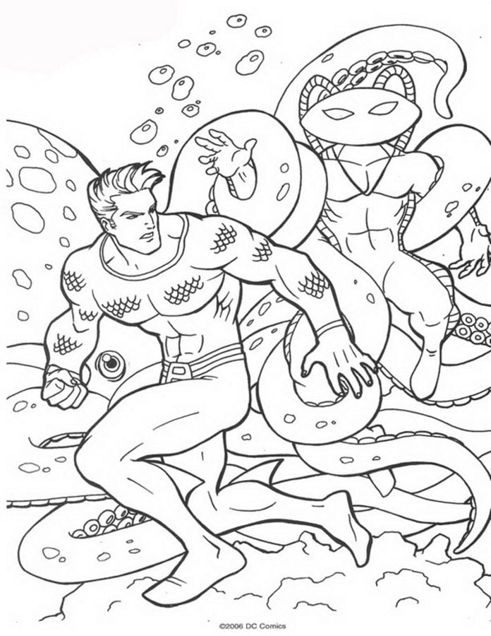 Coloring pages: Aquaman 10