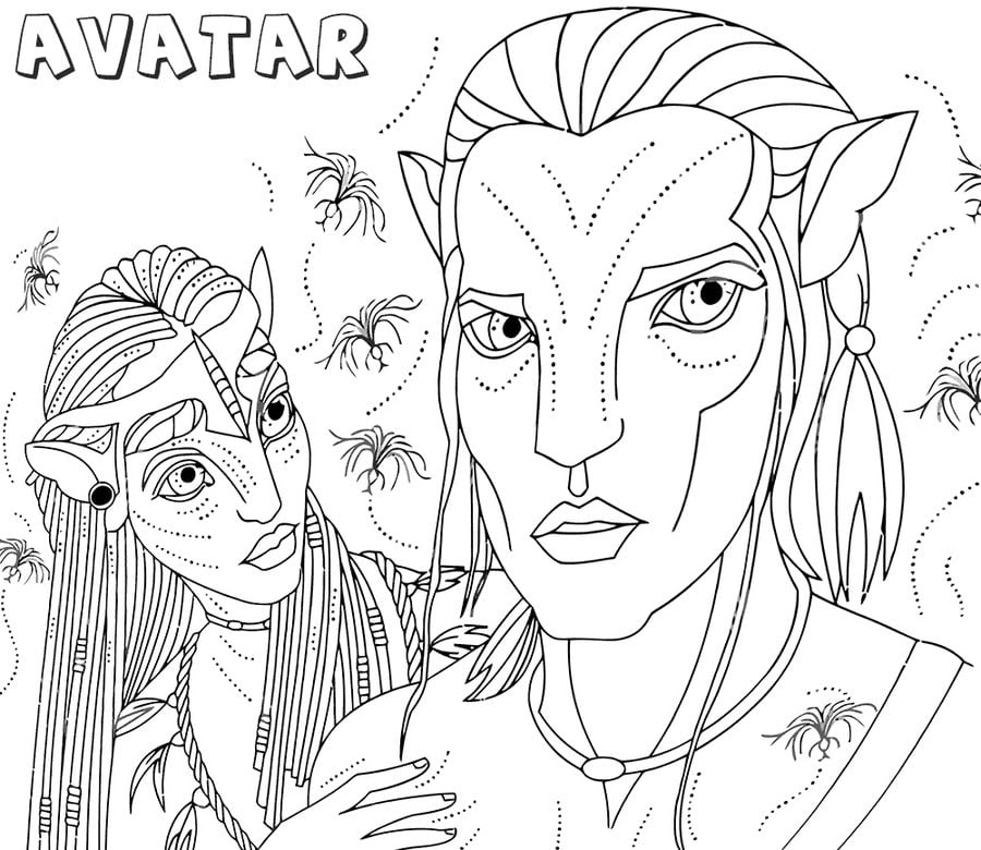 Ausmalbilder: Avatar zum ausdrucken kostenlos für Kinder und Erwachsene