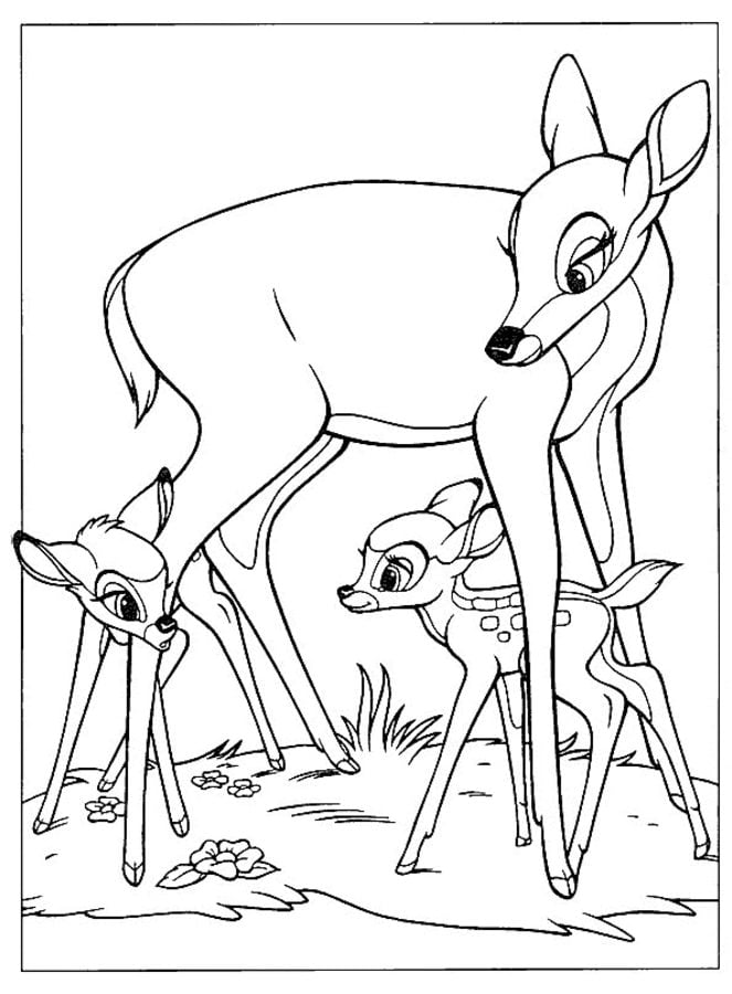 Ausmalbilder: Bambi