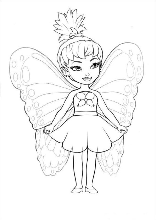 Coloring pages: Barbie Mariposa 2