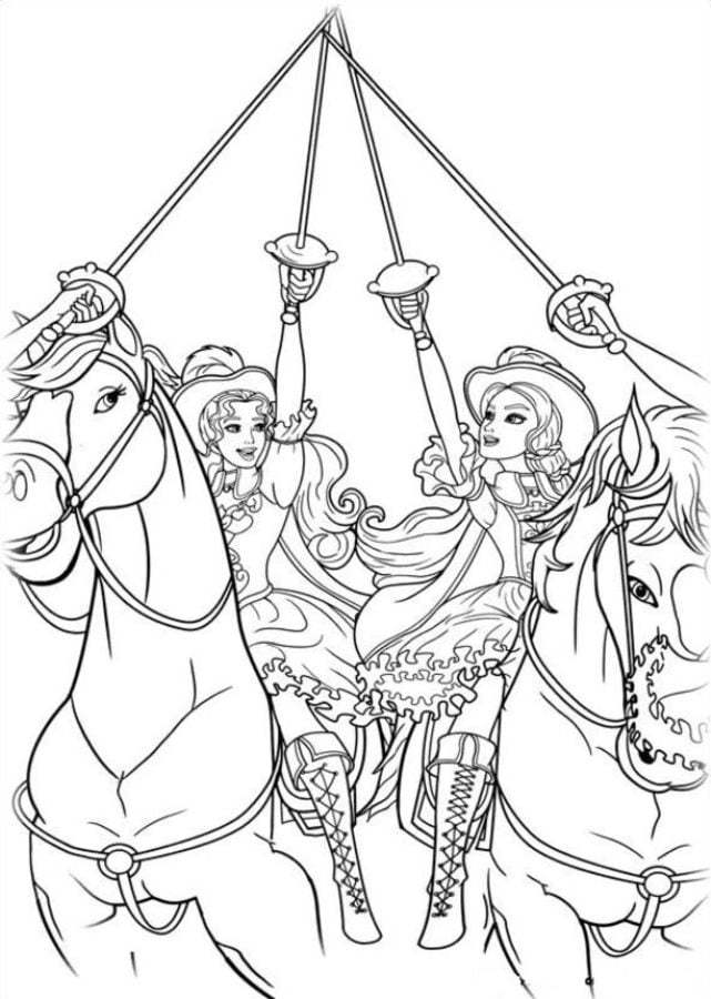 Coloring pages: Barbie and the Three Musketeers 9