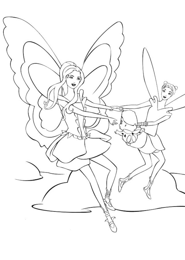 Coloring pages: Barbie: Fairytopia