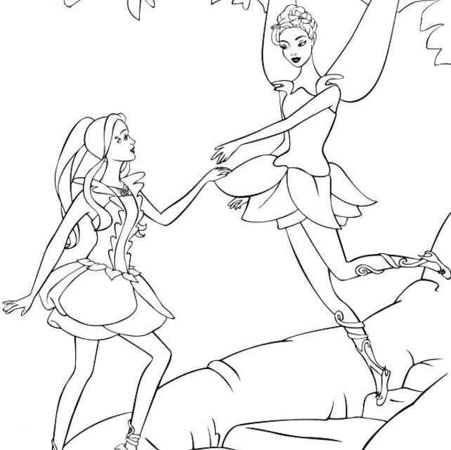 Coloring pages: Barbie: Fairytopia