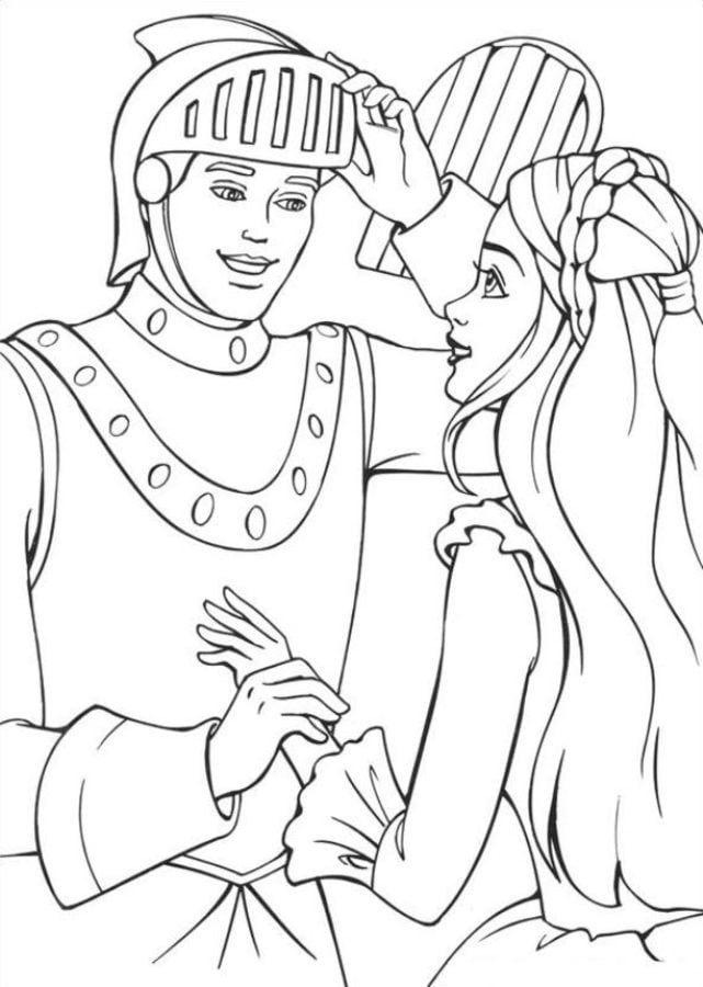 Coloring pages: Barbie as the Princess and the Pauper