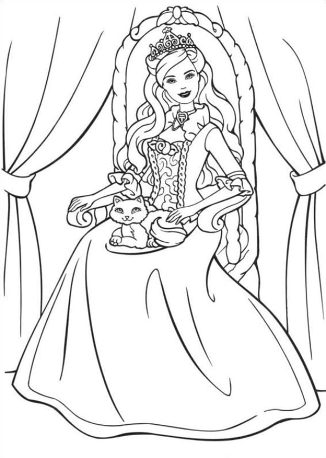 Dibujos para colorear: Barbie as the Princess and the Pauper 3