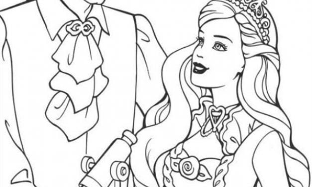 Coloring pages: Barbie as the Princess and the Pauper