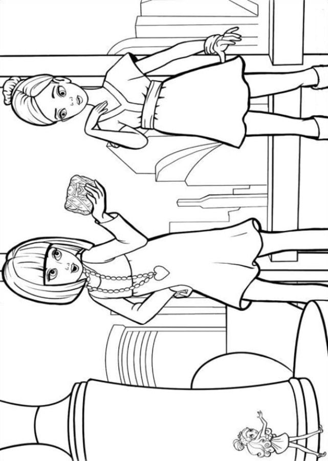 Coloring pages: Barbie Thumbelina 5