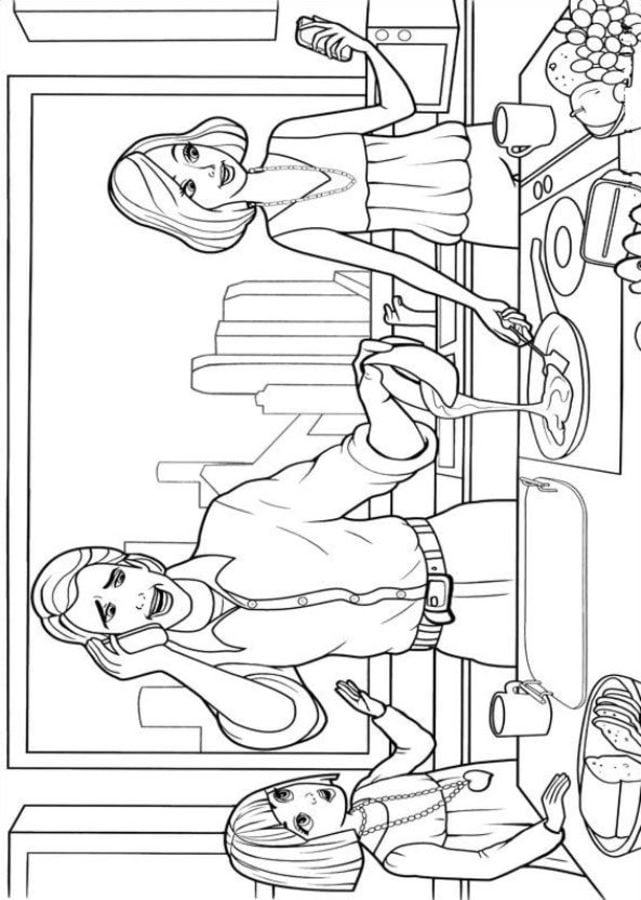 Coloring pages: Barbie Thumbelina 6