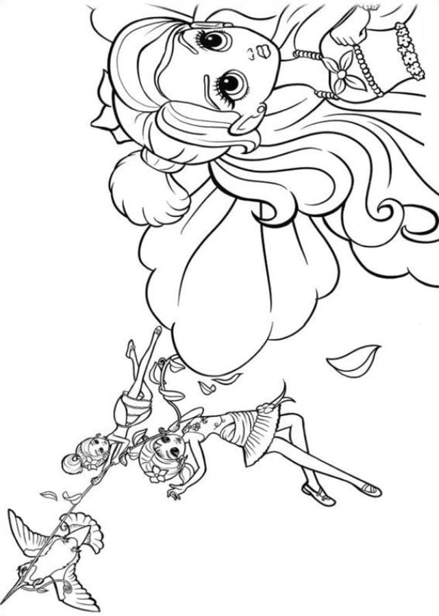 Coloring pages: Barbie Thumbelina 7