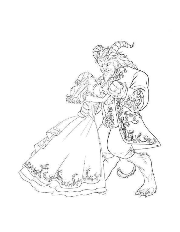Coloring pages: Beauty and the Beast