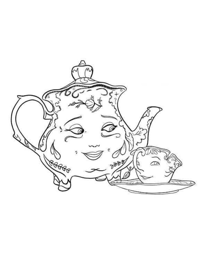 Coloring pages: Beauty and the Beast