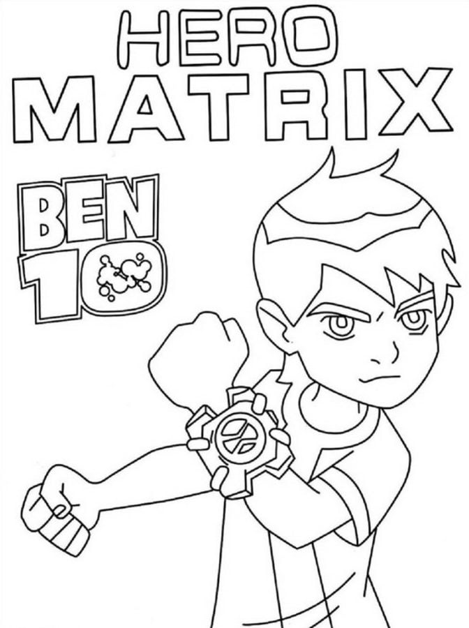  Dibujos para colorear  Ben   imprimible, gratis, para los niños y los adultos