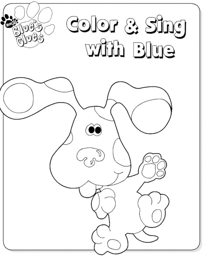 Dibujos para colorear: Las pistas de Blue