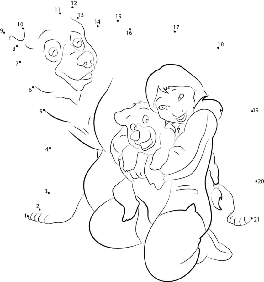 Connect the dots: Brother Bear 3