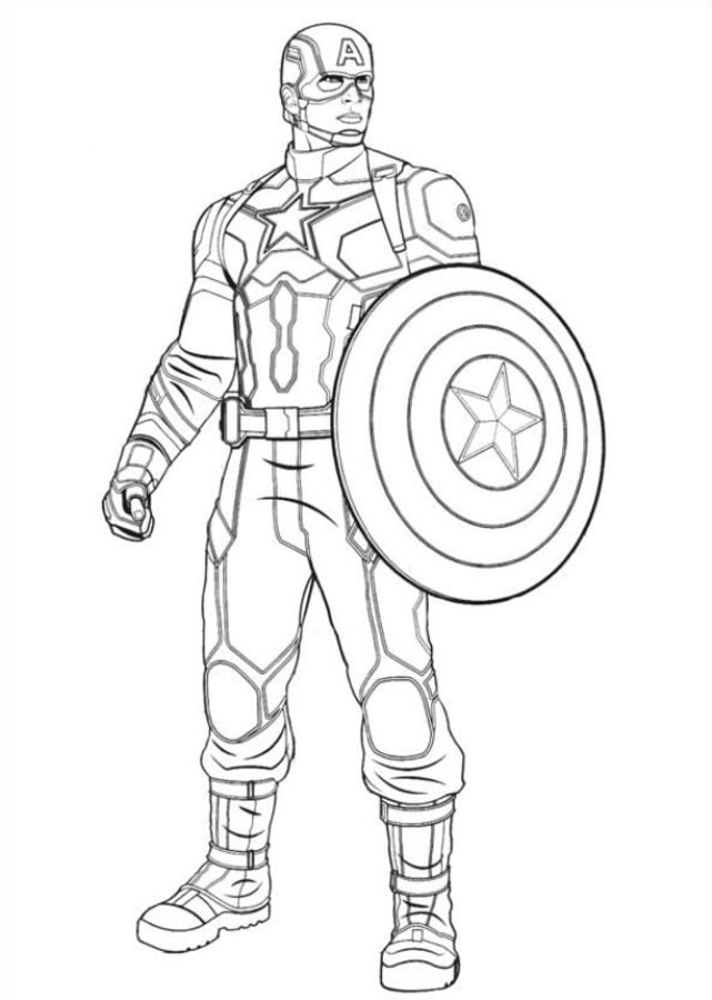 Dibujos para colorear: Capitán América: Civil War 2