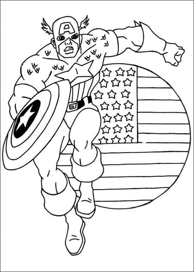 Coloriages: Captain America 1