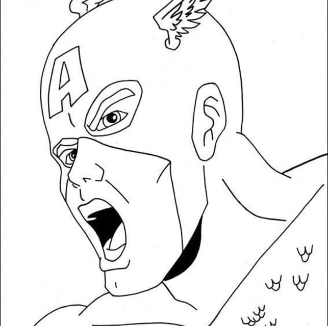 Dibujos para colorear: Capitán América