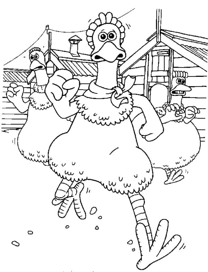 Dibujos para colorear: Chicken Run: Evasión en la Granja