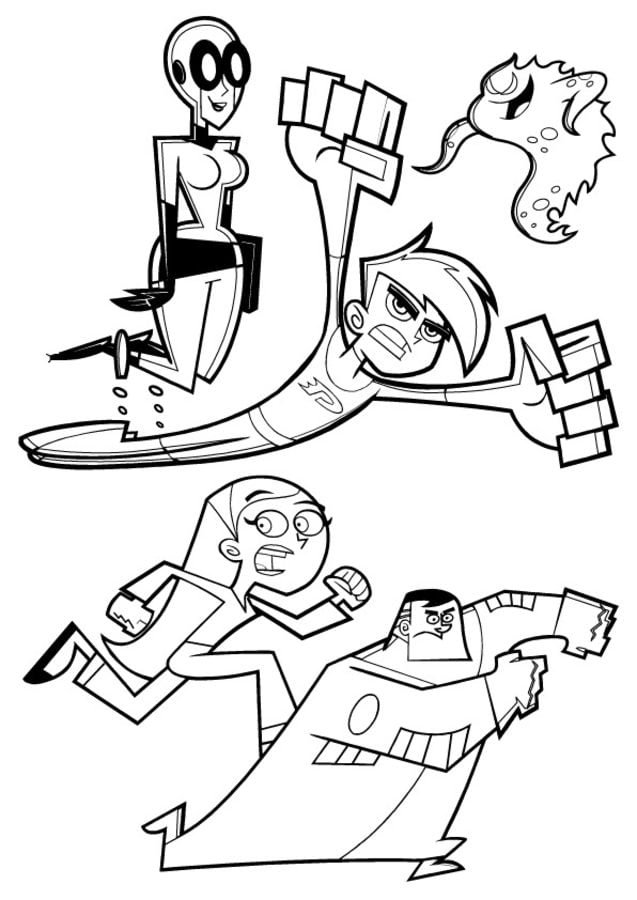 Coloring pages: Danny Phantom 7