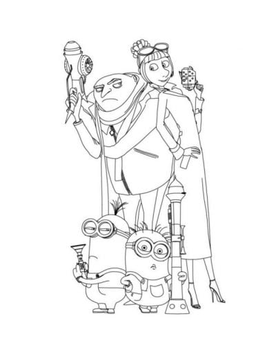 Coloring pages: Despicable Me, printable for kids &amp; adults, free