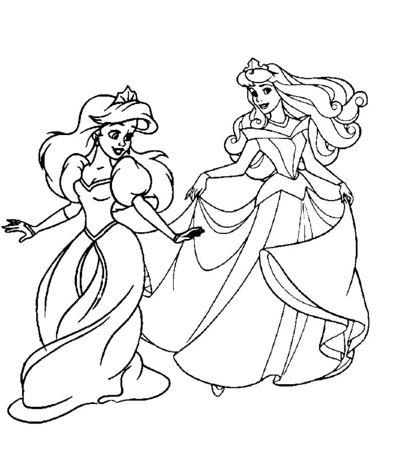 Dibujos para colorear: Princesas Disney