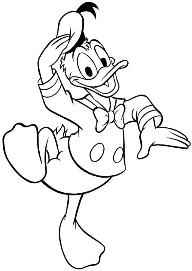 Coloriages: Donald Duck 9