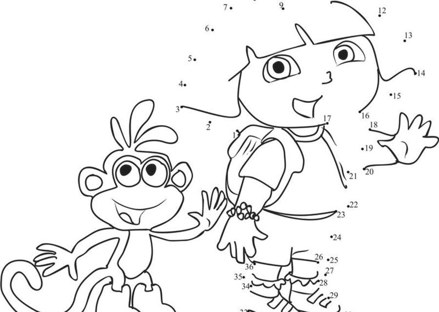 Unir puntos: Dora, la exploradora
