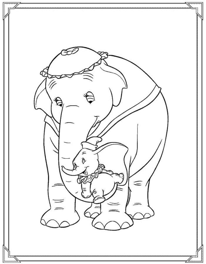 Ausmalbilder: Dumbo