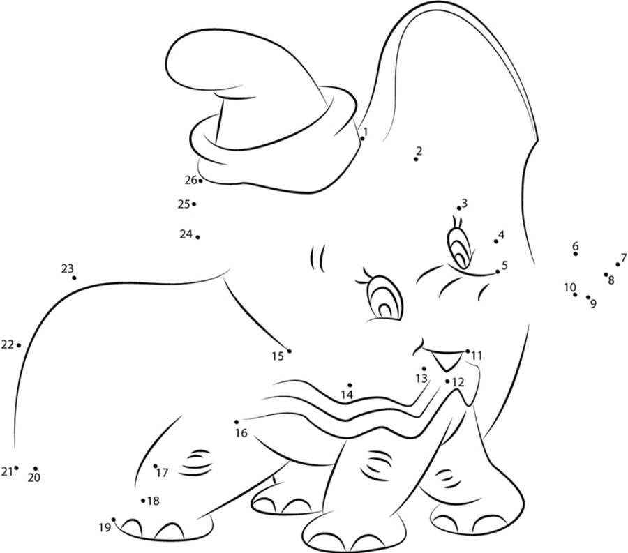 Połącz kropki: Dumbo 8
