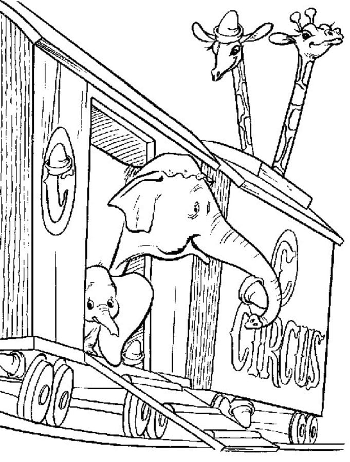 Ausmalbilder: Dumbo 9