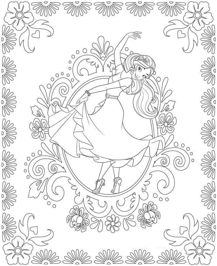 Coloring pages: Elena of Avalor