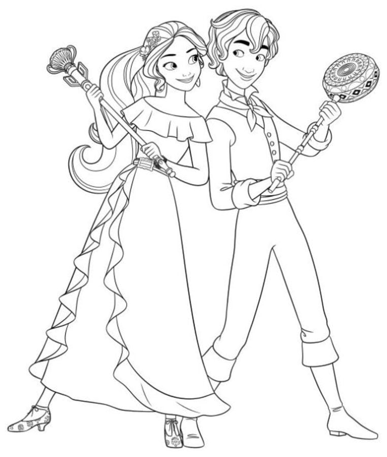 Coloring pages: Elena of Avalor