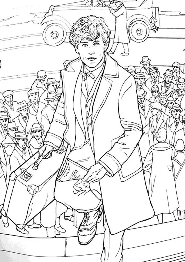 Coloring pages: Fantastic Beasts and Where to Find Them, printable for ...