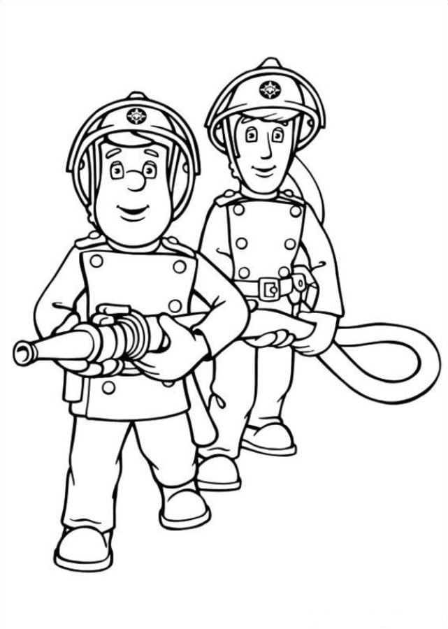 Coloring pages: Fireman Sam
