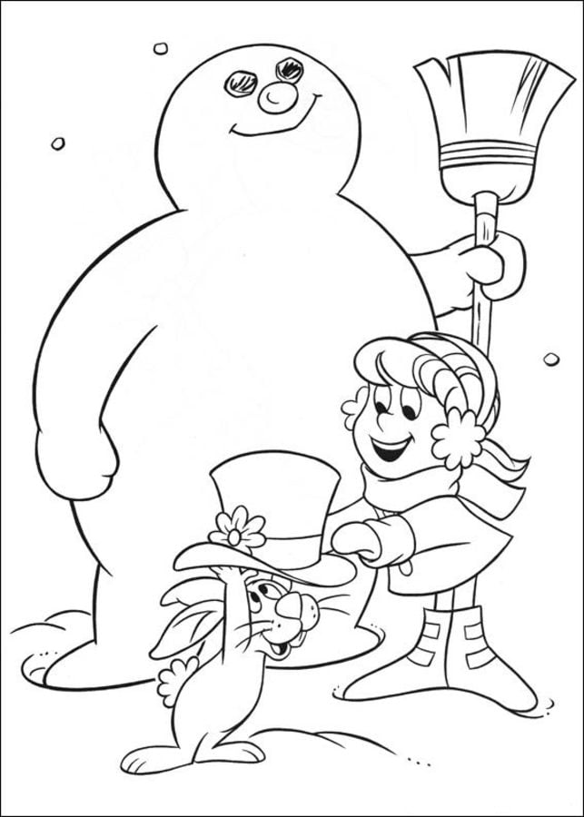Dibujos para colorear: Frosty, el muñeco de nieve