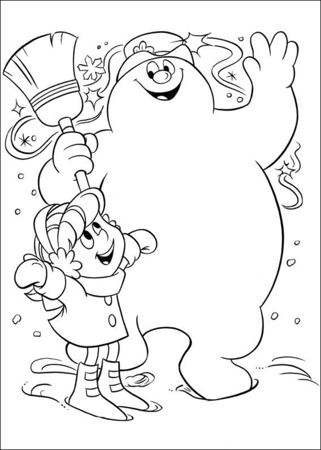 Ausmalbilder: Frosty - Der Schneemann