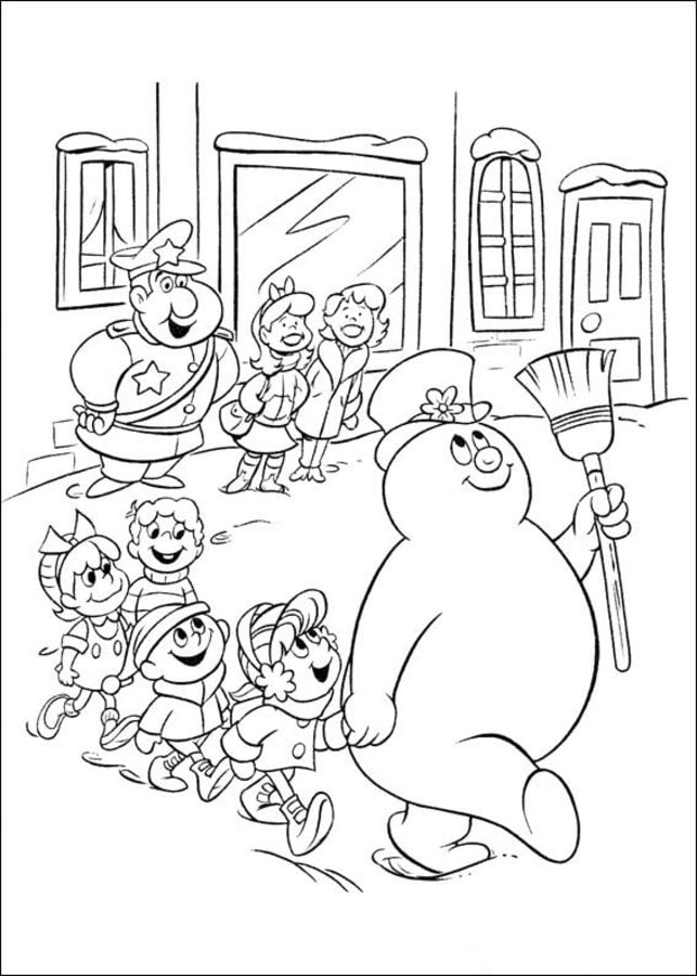 Coloring pages: Frosty the Snowman 4