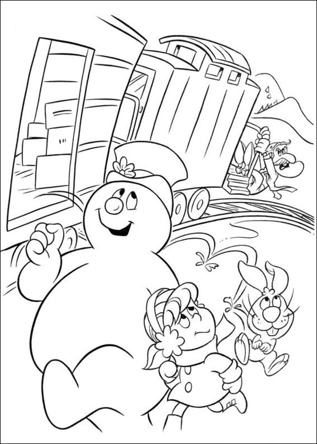 Dibujos para colorear: Frosty, el muñeco de nieve