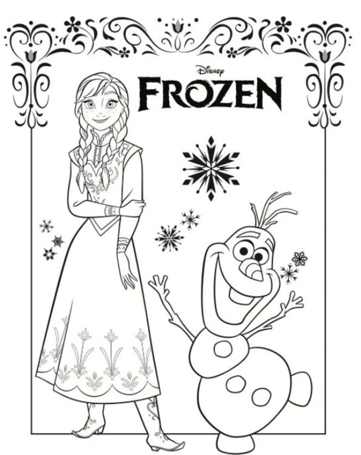 Dibujos para colorear: Frozen: Anna y Elsa 4