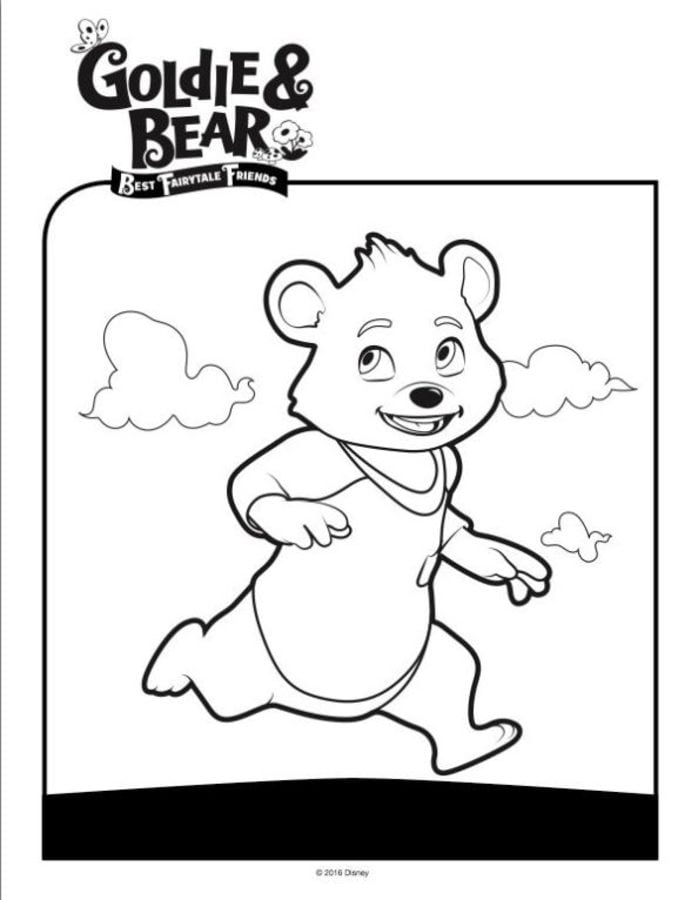 Coloring pages: Goldie & Bear
